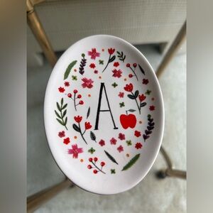 Anthropologie x Amelia Herbertson “A” Floral Mini Decorative Plate
